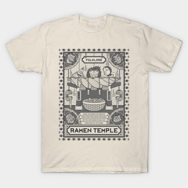 Ramen Temple Folklore T-Shirt by RyanRagnini